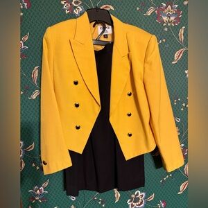 Vintage Kasper ASL Yellow Women's Blazer & Skirt Set